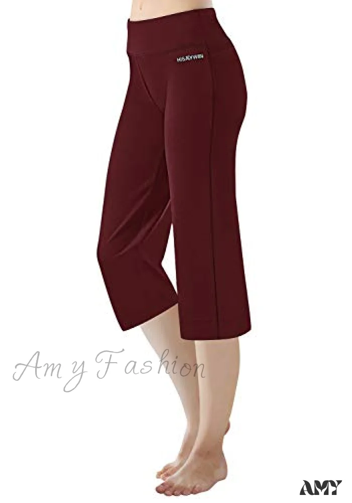 Amy Fashion - Capri Petite Regular Tall Length Women's Straight Leg Yoga Pants - Image 19