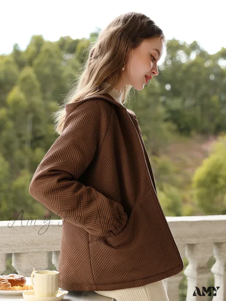 Hooded Twill Padded Thick Winter Warm Loose Vintage Quality Lady Coat - Image 3