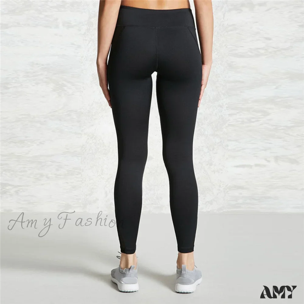 Amy Fashion - Hot Fashion Mesh Patchwork Leggings - Image 4