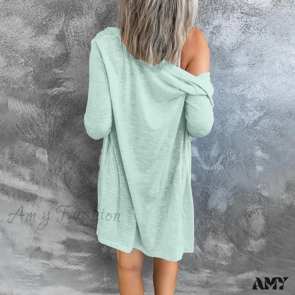 Amy Fashion - Hot Sale Women's Open Front Lightweight Long Cardigan - Image 5