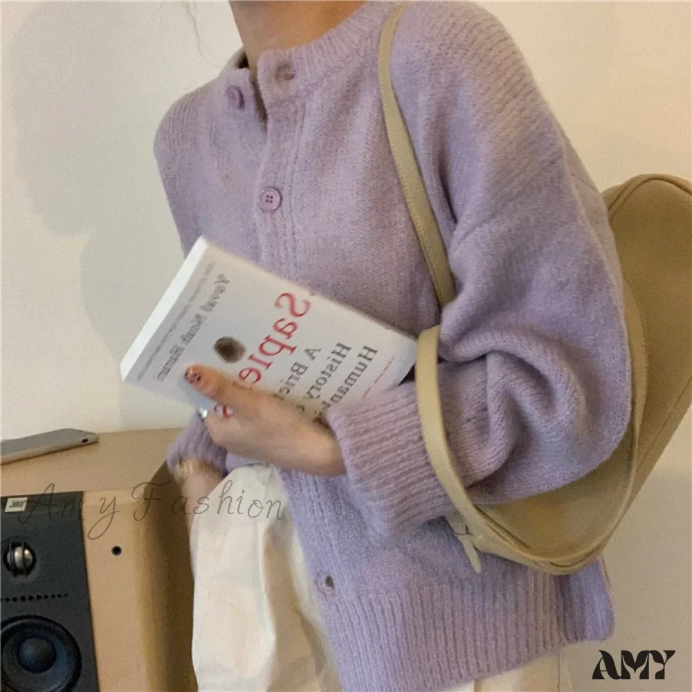Amy Fashion - Sweaters Cardigans Warm Casual Arrival Solid Knitwear Loose Coat - Image 10