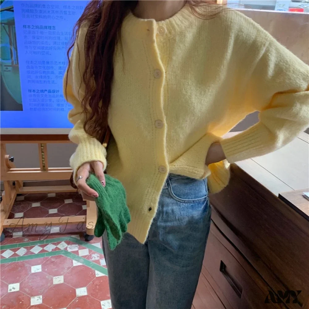 Amy Fashion - Sweaters Cardigans Warm Casual Arrival Solid Knitwear Loose Coat - Image 13