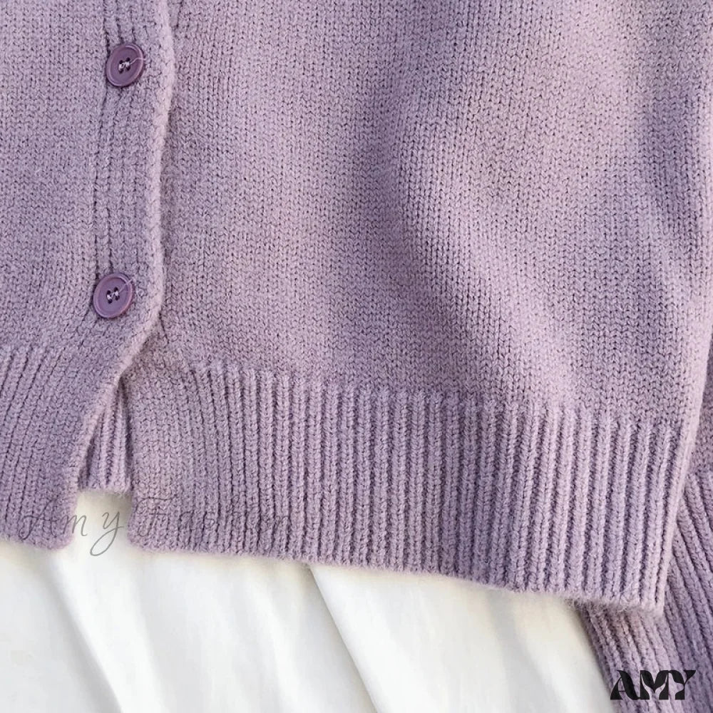 Amy Fashion - Sweaters Cardigans Warm Casual Arrival Solid Knitwear Loose Coat - Image 15