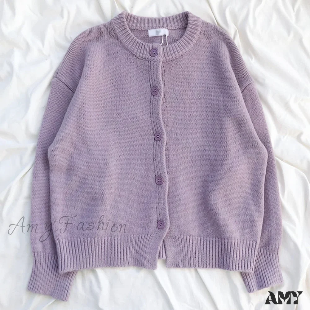 Amy Fashion - Sweaters Cardigans Warm Casual Arrival Solid Knitwear Loose Coat - Image 18