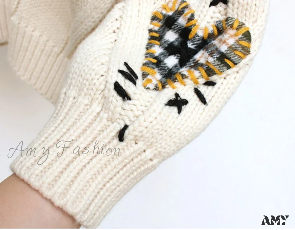Amy Fashion - Jacket Loose Pocket Embroidery Fashion Knit Cardigan - Image 15