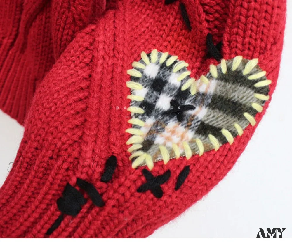 Amy Fashion - Jacket Loose Pocket Embroidery Fashion Knit Cardigan - Image 23