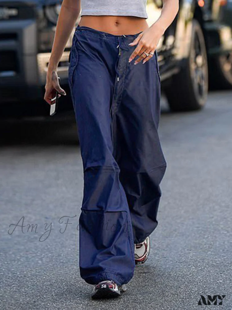 Amy Fashion - Drawstring Baggy Y2K Cargo Pants - Image 18