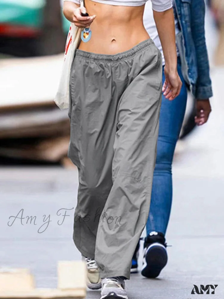 Amy Fashion - Drawstring Baggy Y2K Cargo Pants - Image 22