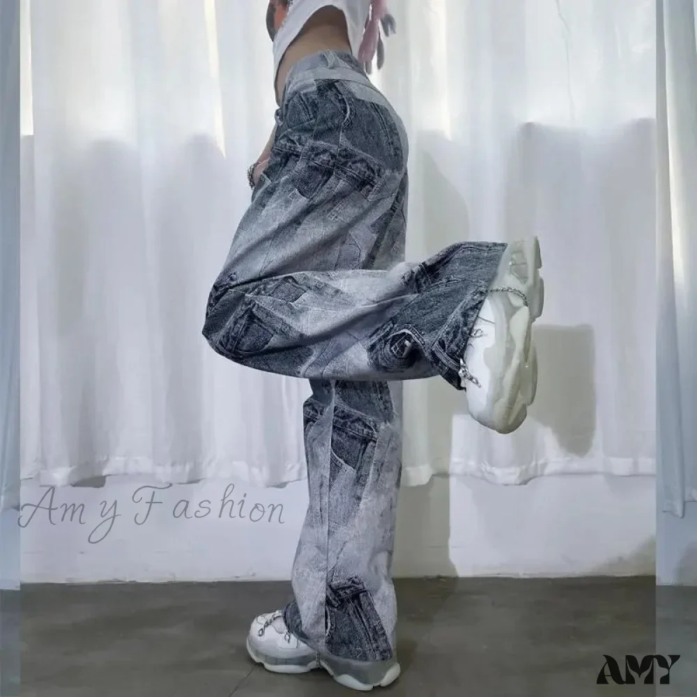 Amy Fashion - Y2K Cute Pink Heart Shape Jeans - Image 6