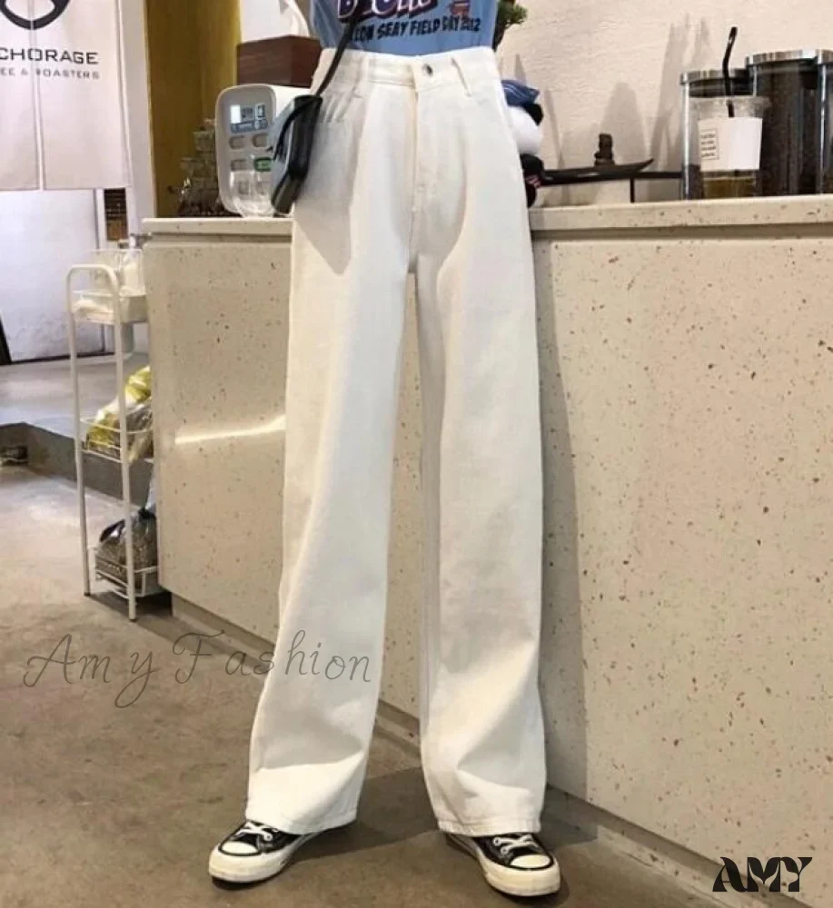 Amy Fashion - Cutie Girl Pink White Pencil Jeans - Image 7