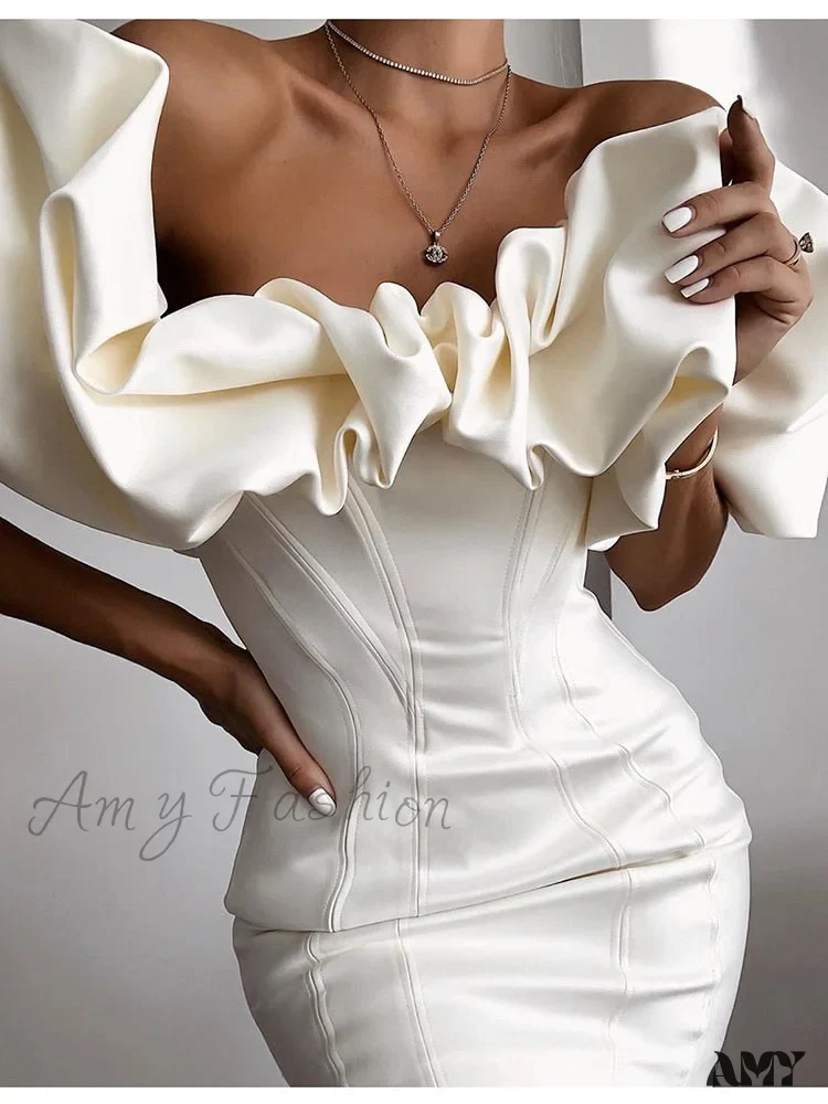 Amy Fashion - Classic Elegant Party Club Wear Slim Fit Bodycon Dress - Image 5