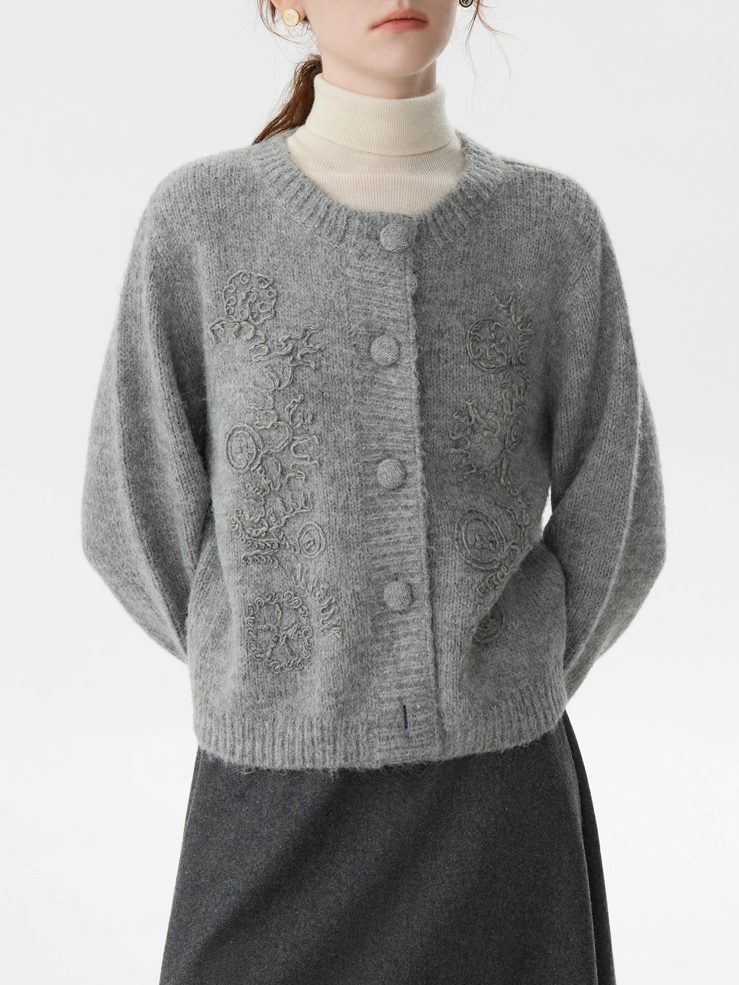 Korean Heavy Knit Autumn Style Cardigan - Image 3
