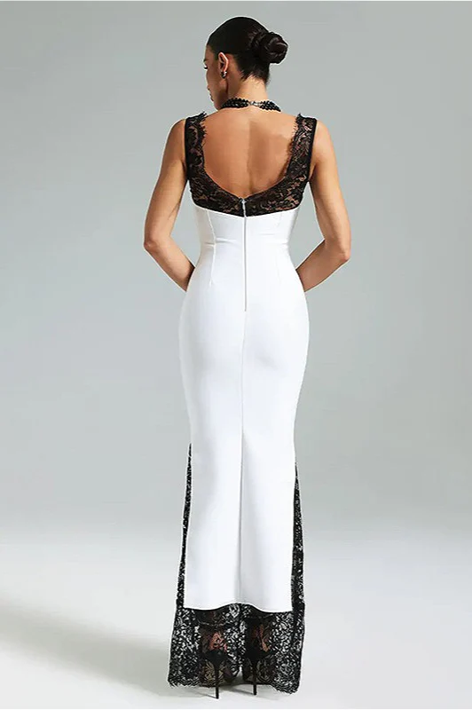 Lace Bandage V-Neck Sleeveless Party Dress - Image 5