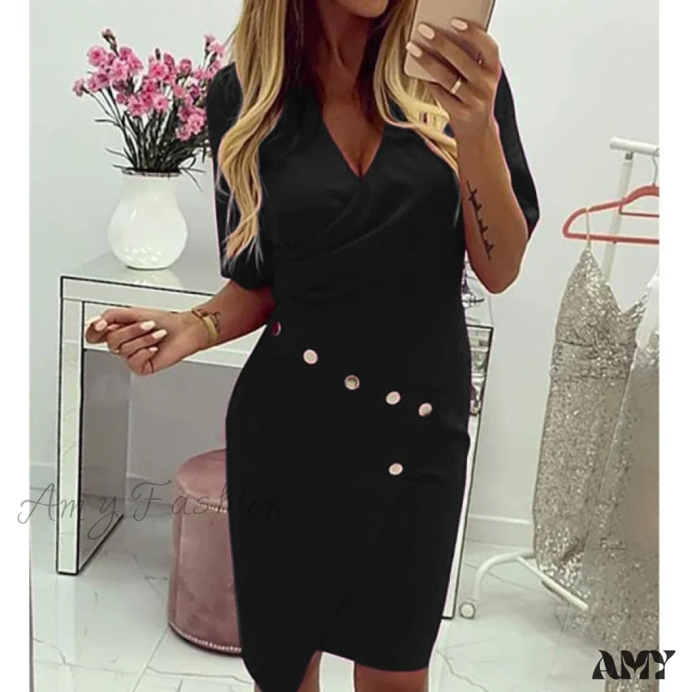 Amy Fashion - Lace Hollow Backless Elegant Party Chic Retro Dress - Image 3
