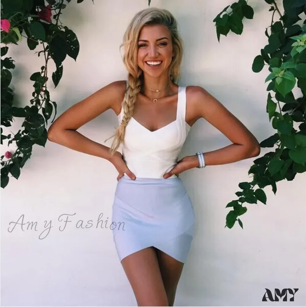 Amy Fashion - Ladies Rayon Pencil Bandage Skirt - Image 6