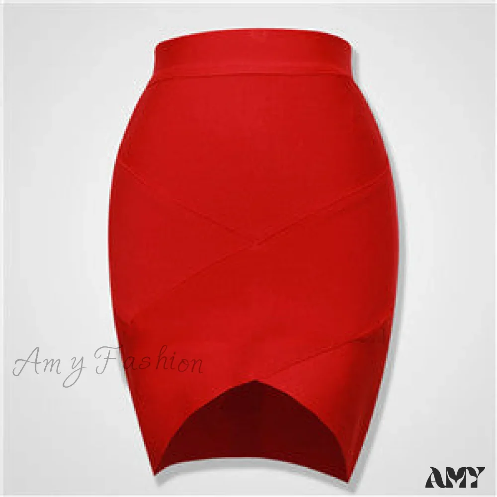 Amy Fashion - Ladies Rayon Pencil Bandage Skirt - Image 9