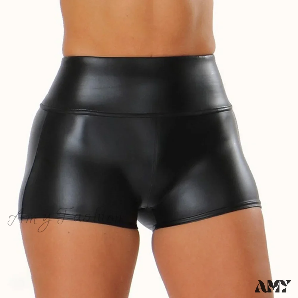 Amy Fashion - High Waist Bodycon Push Up Black Shorts - Image 4