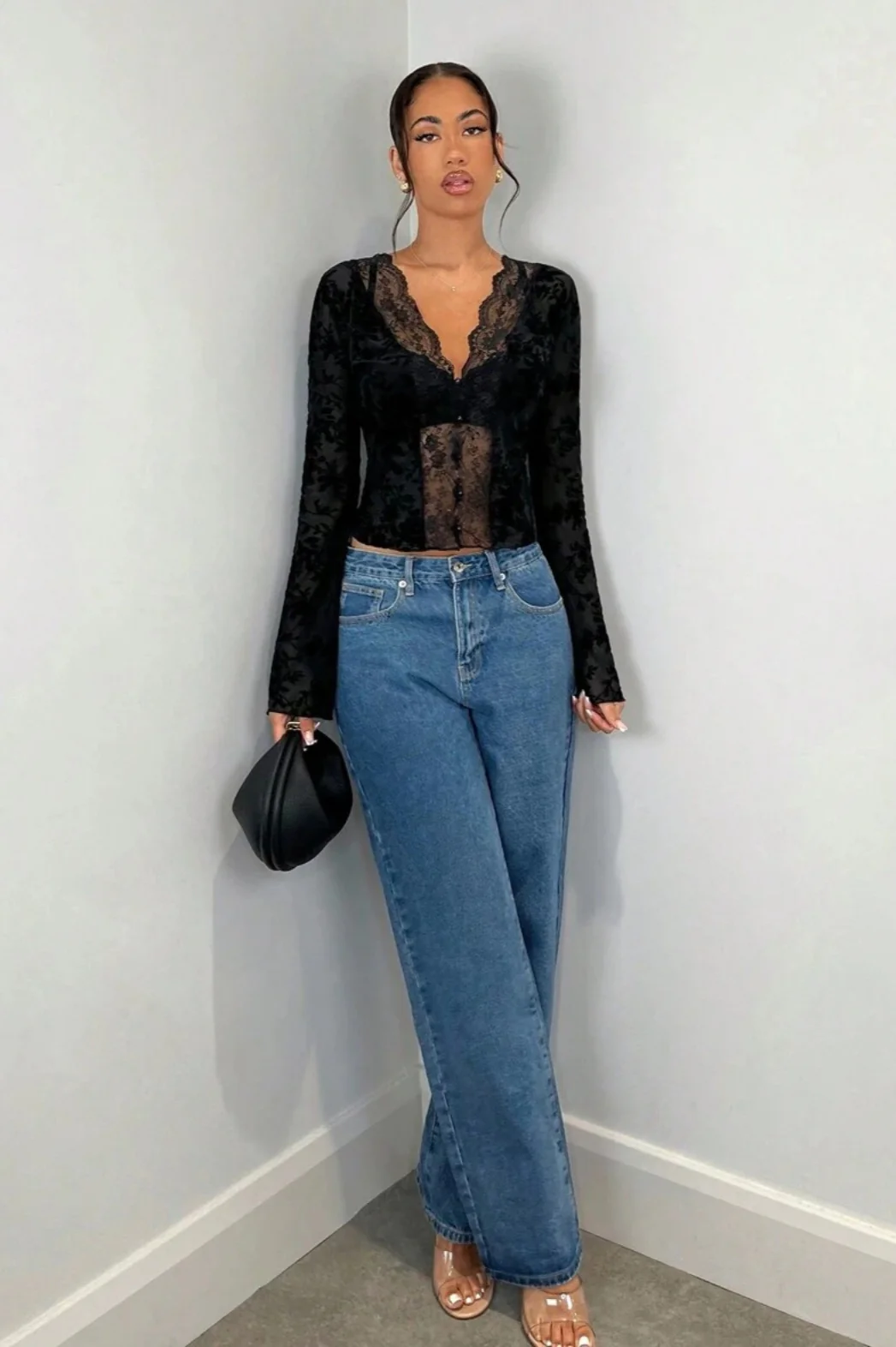 Leopard Print Lace-Paneled Sexy Blouse - Image 7