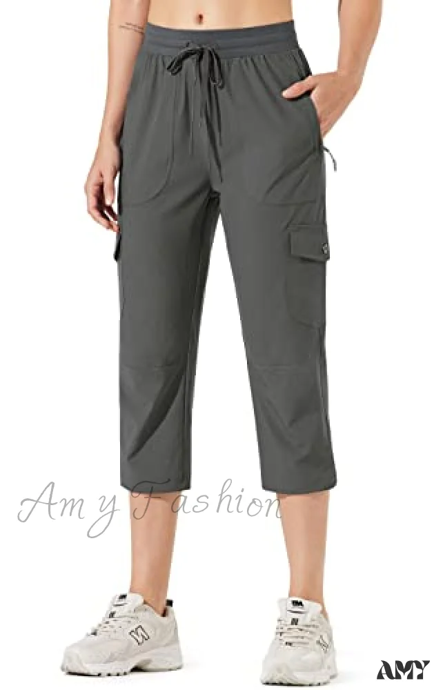 Amy Fashion - Hiking Cargo Joggers Pants Lightweight Quick Dry Capris Golf Pants - Image 11
