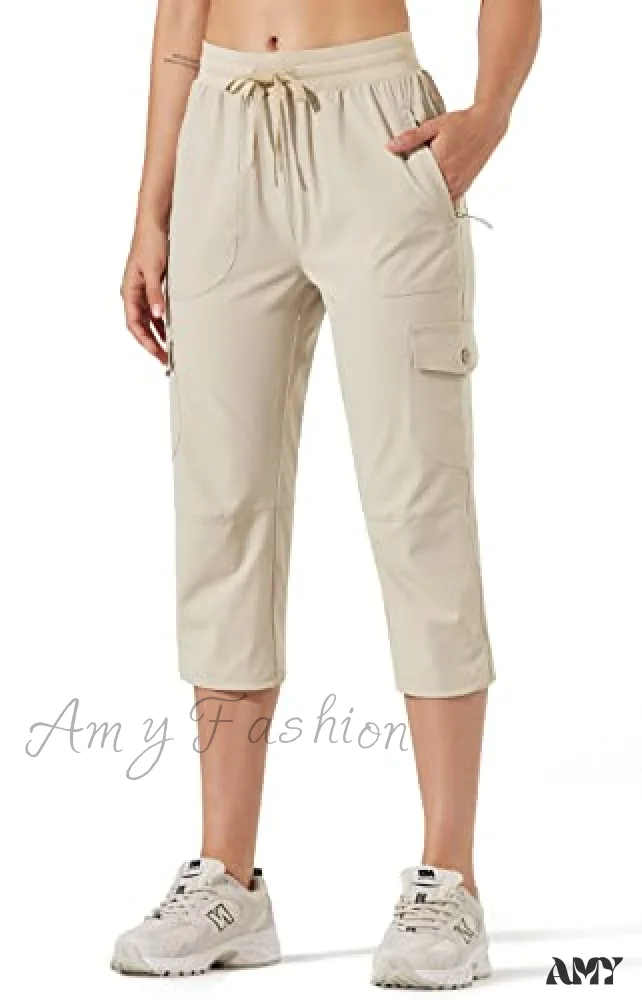Amy Fashion - Hiking Cargo Joggers Pants Lightweight Quick Dry Capris Golf Pants - Image 13