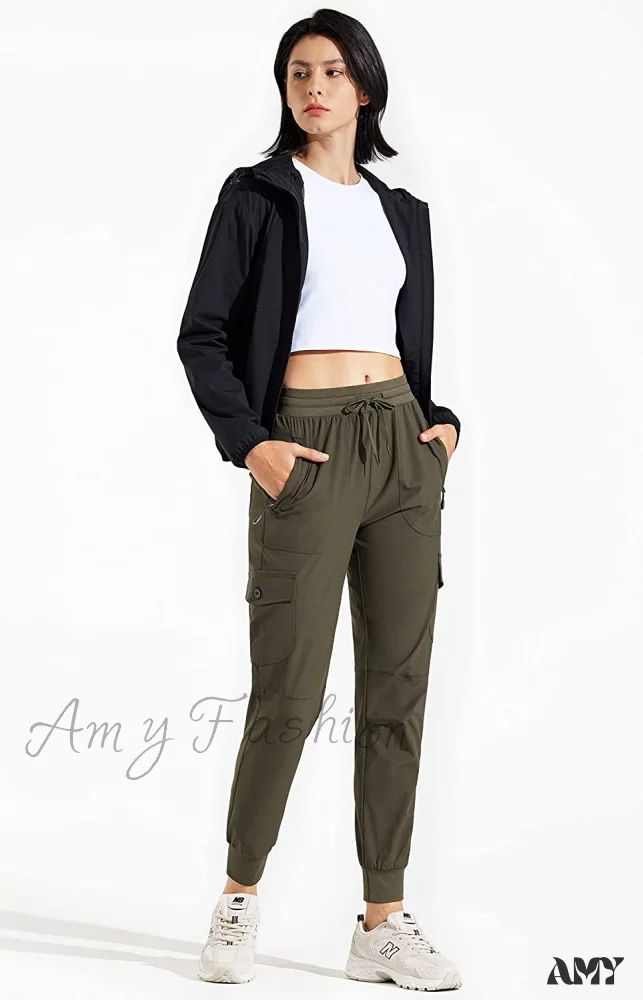 Amy Fashion - Hiking Cargo Joggers Pants Lightweight Quick Dry Capris Golf Pants - Image 15