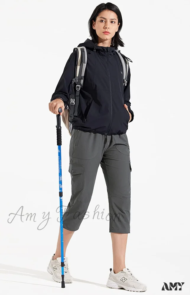 Amy Fashion - Hiking Cargo Joggers Pants Lightweight Quick Dry Capris Golf Pants - Image 16