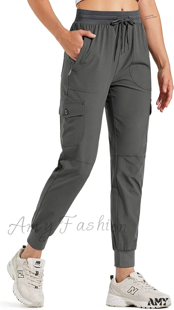 Amy Fashion - Hiking Cargo Joggers Pants Lightweight Quick Dry Capris Golf Pants - Image 19