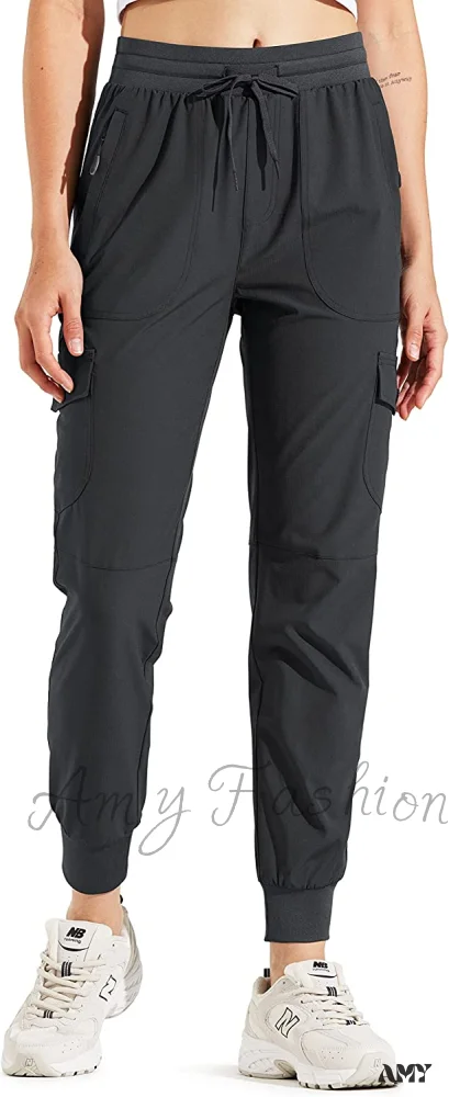 Amy Fashion - Hiking Cargo Joggers Pants Lightweight Quick Dry Capris Golf Pants - Image 23