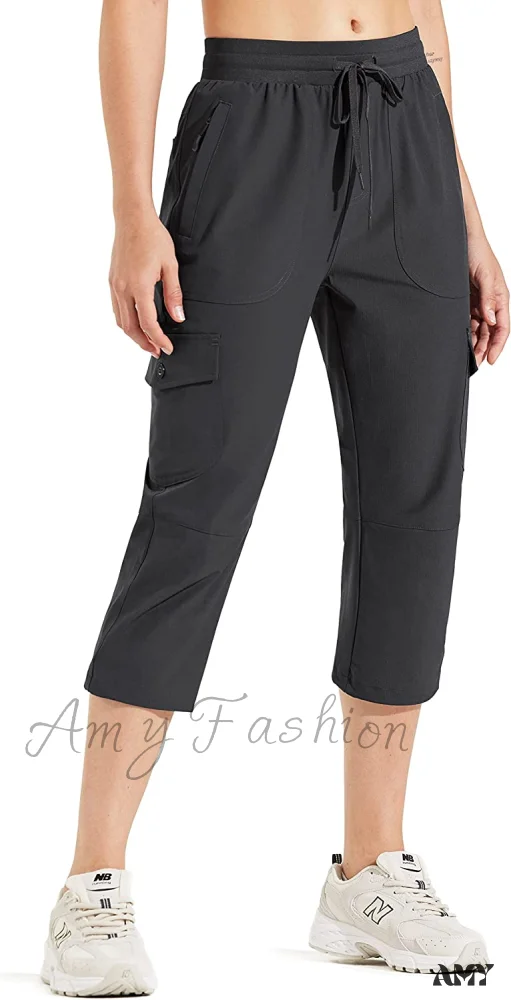 Amy Fashion - Hiking Cargo Joggers Pants Lightweight Quick Dry Capris Golf Pants - Image 24