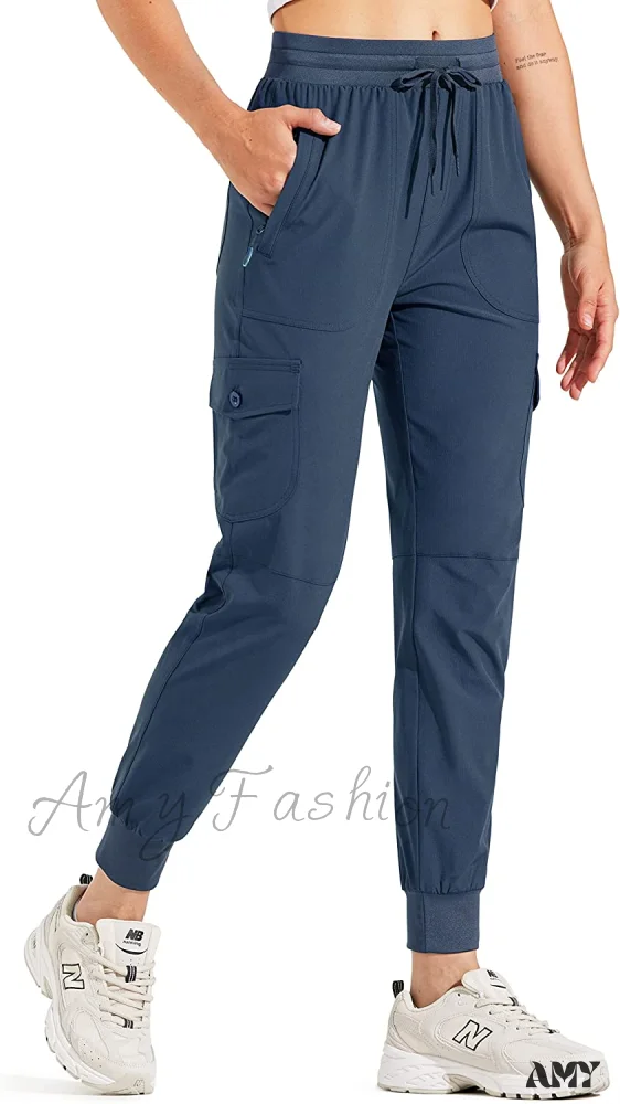 Amy Fashion - Hiking Cargo Joggers Pants Lightweight Quick Dry Capris Golf Pants - Image 26