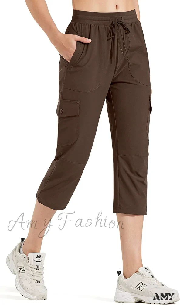 Amy Fashion - Hiking Cargo Joggers Pants Lightweight Quick Dry Capris Golf Pants - Image 28