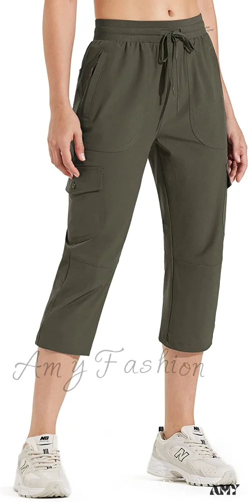 Amy Fashion - Hiking Cargo Joggers Pants Lightweight Quick Dry Capris Golf Pants - Image 29