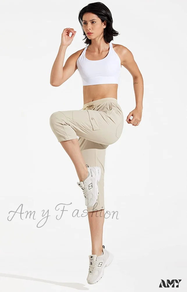 Amy Fashion - Hiking Cargo Joggers Pants Lightweight Quick Dry Capris Golf Pants - Image 5