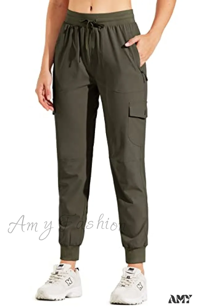 Amy Fashion - Hiking Cargo Joggers Pants Lightweight Quick Dry Capris Golf Pants - Image 7