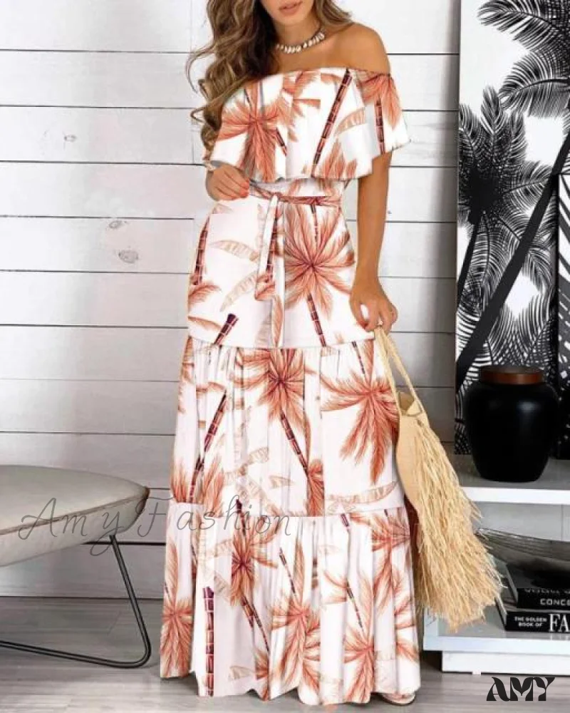 Amy Fashion - Long Ruffle Maxi Dress - Image 3