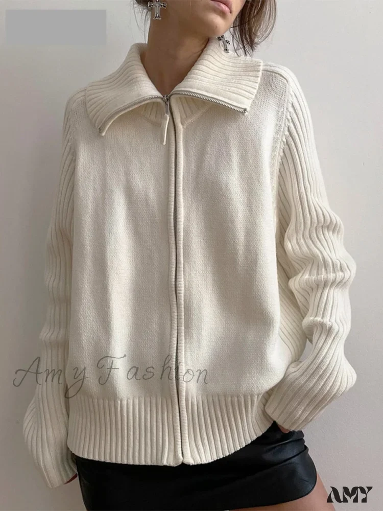 Amy Fashion - Long Sleeve Oversized Knitted Basic Loose Cardigans - Image 6