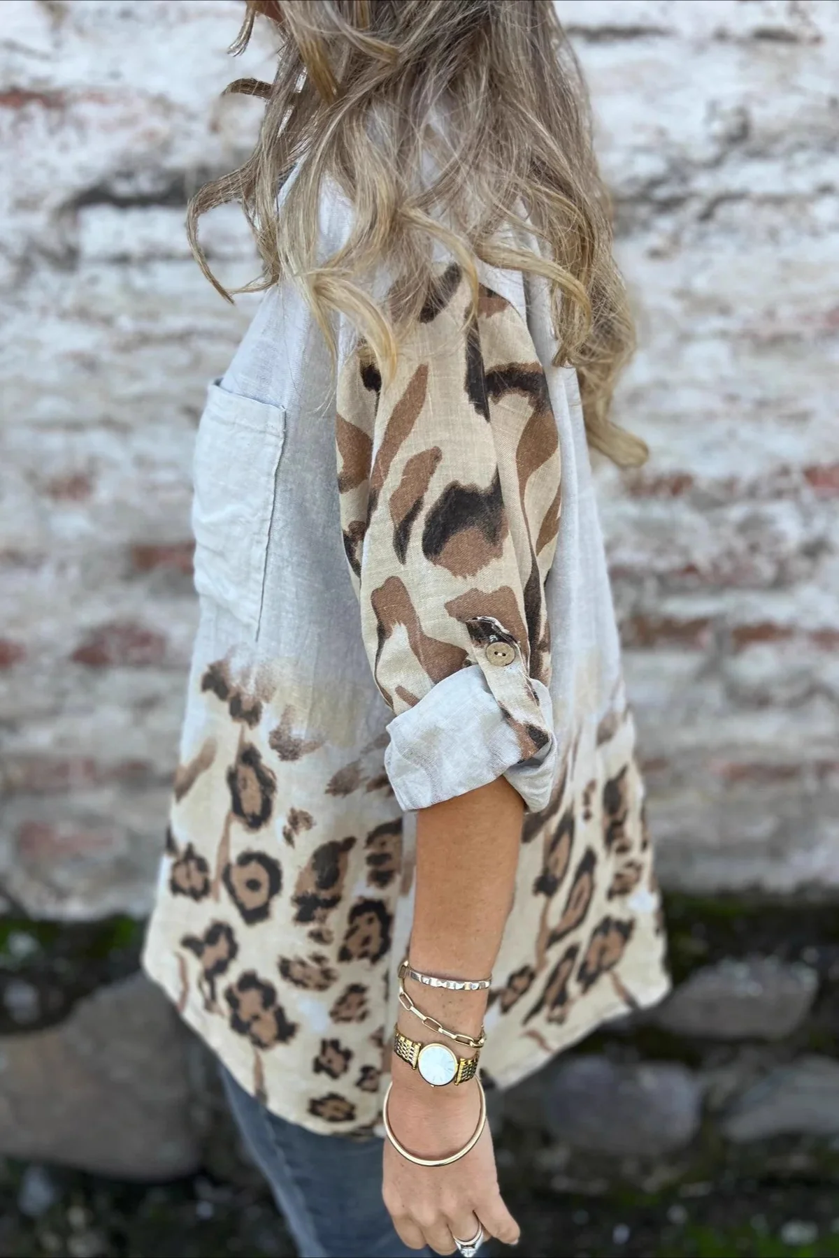 Loose Comfortable Leopard Print Blouse - Image 3