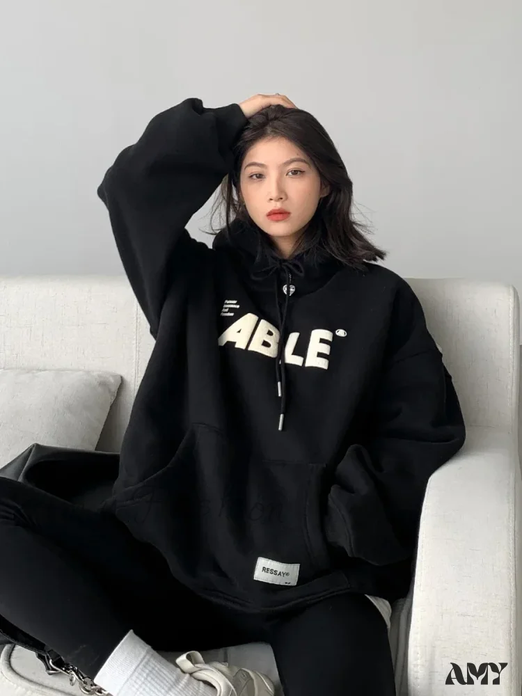 Loose Streetwear Casual Comfortable Trendy Soft Stylish Elegant Hoodies - Image 2