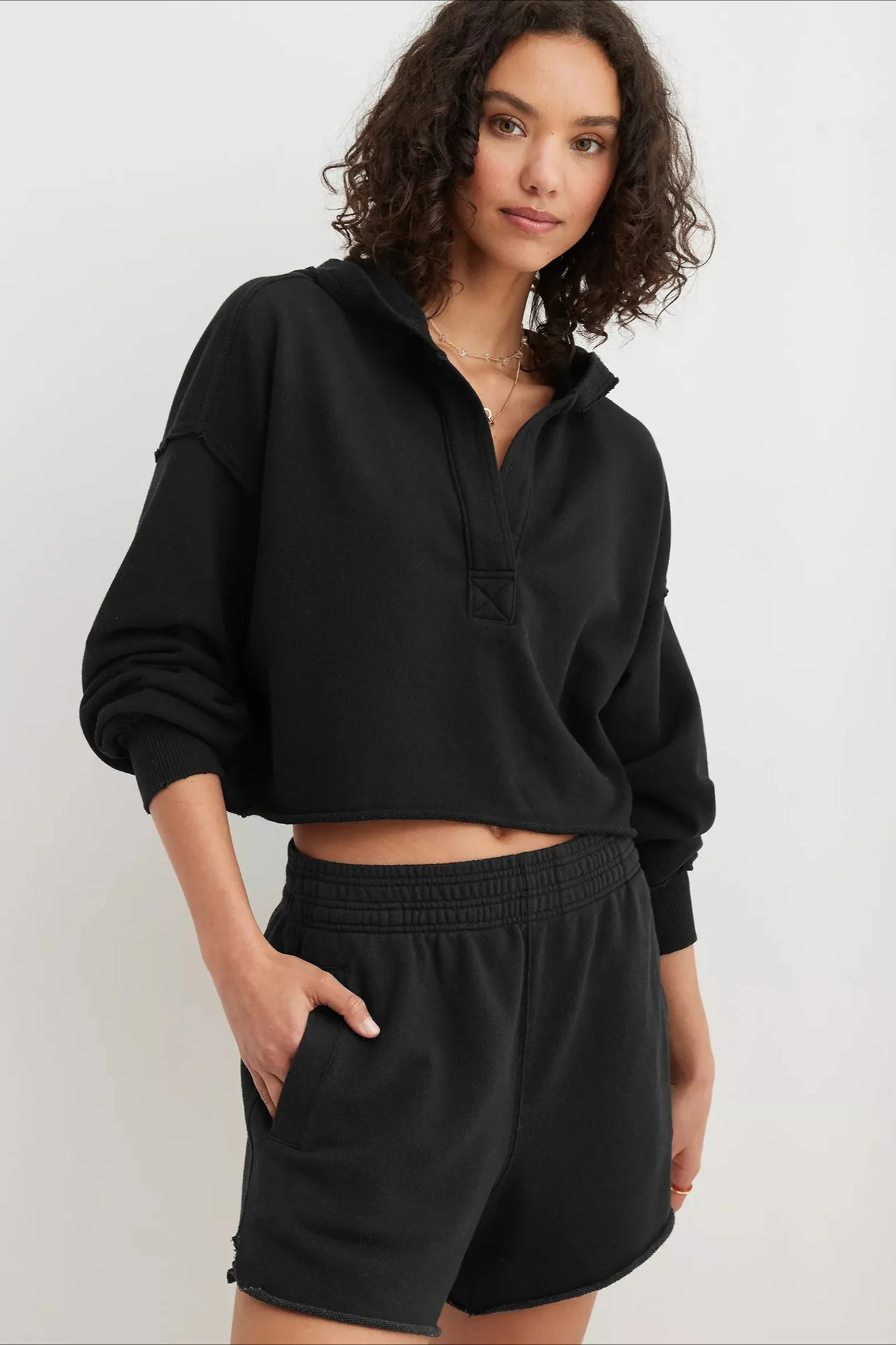 Loose V-neck Fashionable Hoodie - Image 7