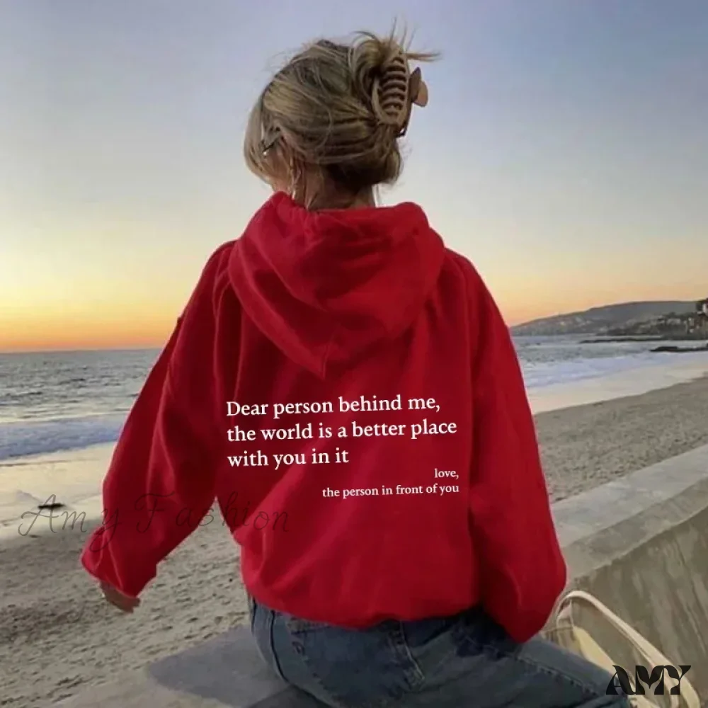 Love Solid Color Comfortable Soft Casual Stylish Cozy Hoodies - Image 4