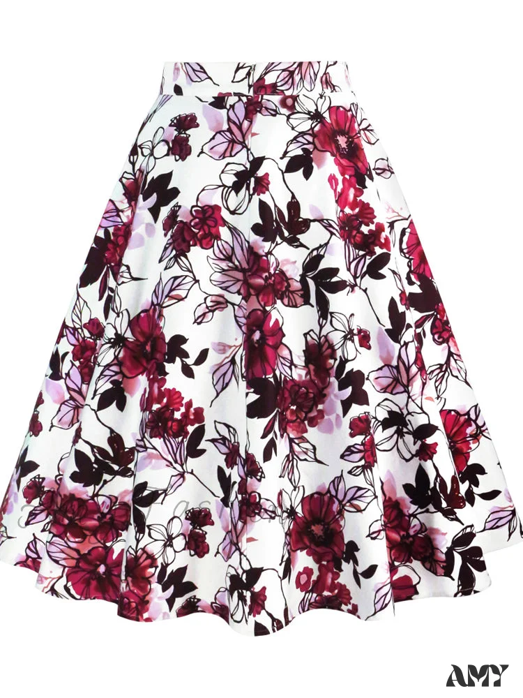 Amy Fashion - Runway Vintage Rockabilly Midi Skirt - Image 10