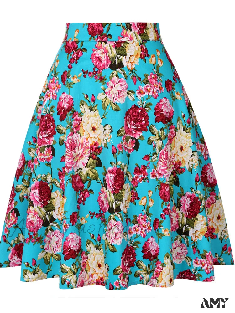 Amy Fashion - Runway Vintage Rockabilly Midi Skirt - Image 14