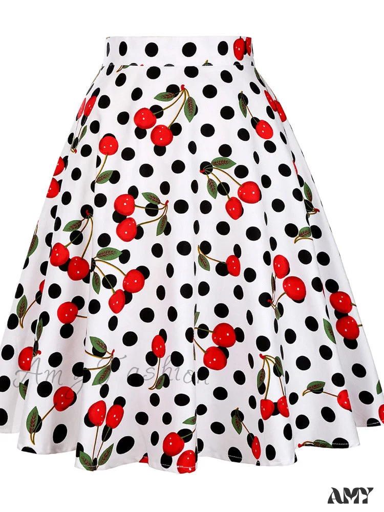 Amy Fashion - Runway Vintage Rockabilly Midi Skirt - Image 16