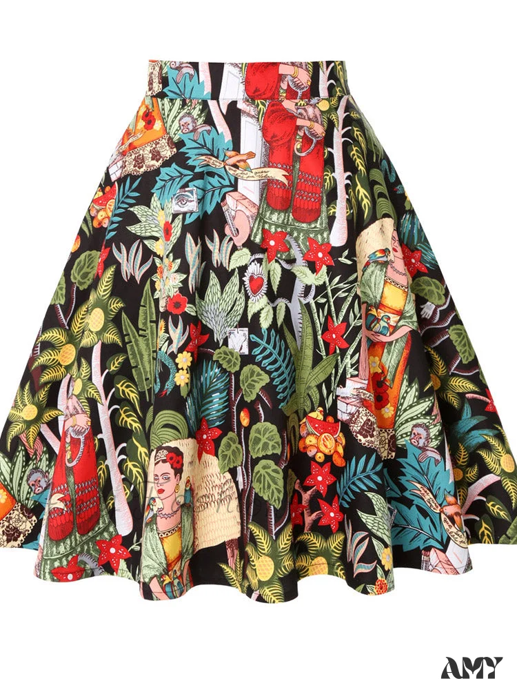 Amy Fashion - Runway Vintage Rockabilly Midi Skirt - Image 17