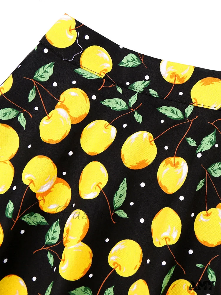 Amy Fashion - Runway Vintage Rockabilly Midi Skirt - Image 18