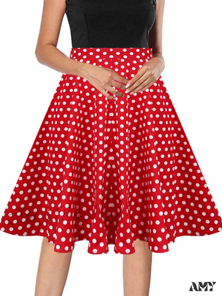 Amy Fashion - Runway Vintage Rockabilly Midi Skirt - Image 19