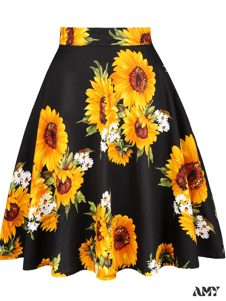 Amy Fashion - Runway Vintage Rockabilly Midi Skirt - Image 21