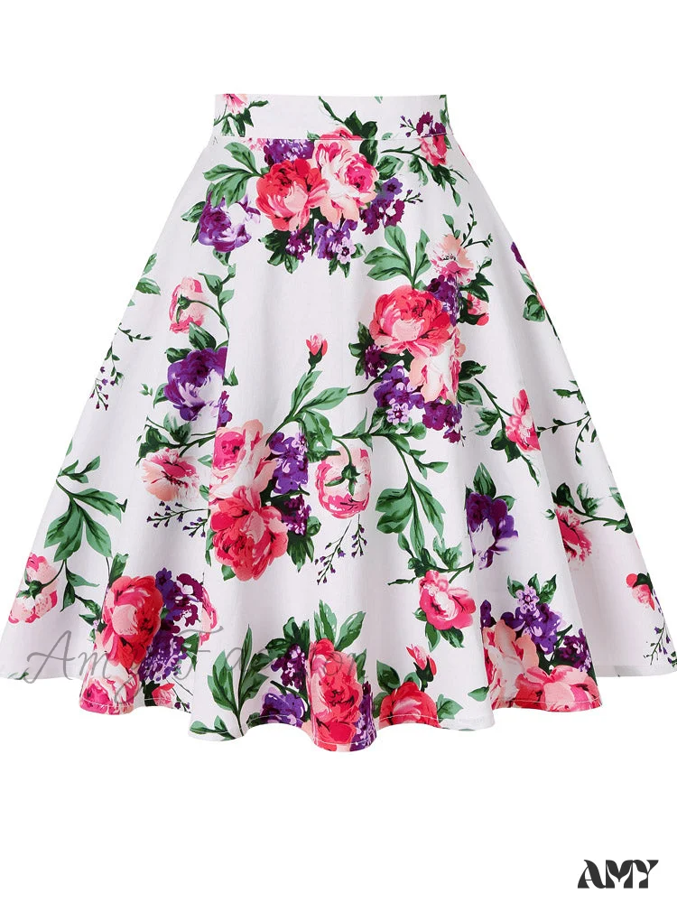 Amy Fashion - Runway Vintage Rockabilly Midi Skirt - Image 23