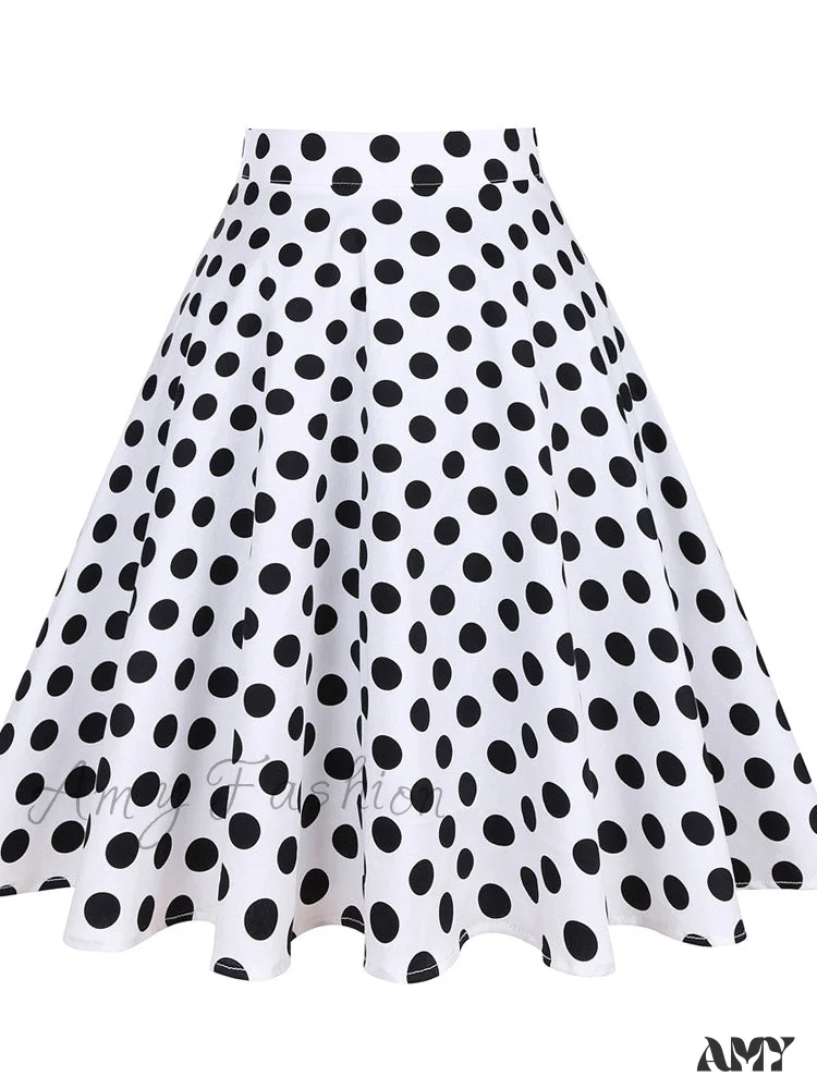Amy Fashion - Runway Vintage Rockabilly Midi Skirt - Image 25