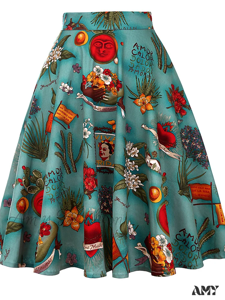 Amy Fashion - Runway Vintage Rockabilly Midi Skirt - Image 9